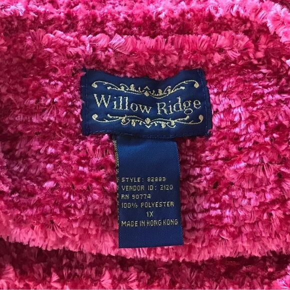 Vintage Chenille Sweater Womens Size 1X Pink Pullover Soft Polyester Knit 90s - Picture 4 of 5
